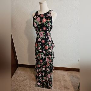 Floor length floral dress